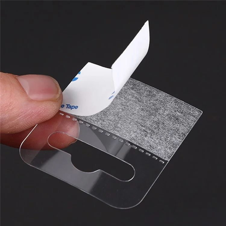 1000 Peças / Pacote Etiquetas Autoadesivas de Gancho PET Transparentes 55x50mm