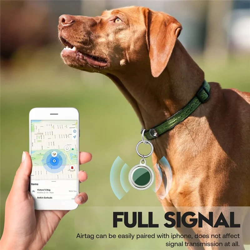 AT-05 For Airtag	Protective Case TPU Waterproof Transparent Cover Anti-Yellowing Lightweight - Transparent Orange