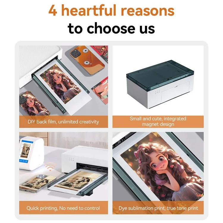 DIY Fotodrucker Sublimationsmaschine für Handy-Rückseite Folien-Individualisierung 300 DPI - EU-Stecker