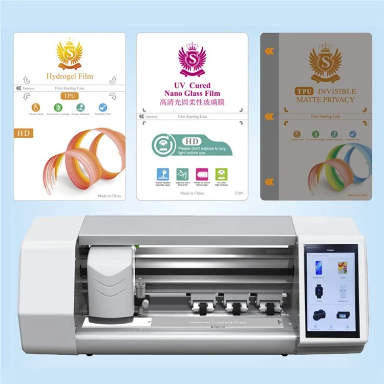 CUT-8P Cutting Machine for Tablets Up To 12.9 inch Touchscreen / Bluetooth-Compatible Smart Customized Cutter Plotter - UK Plug