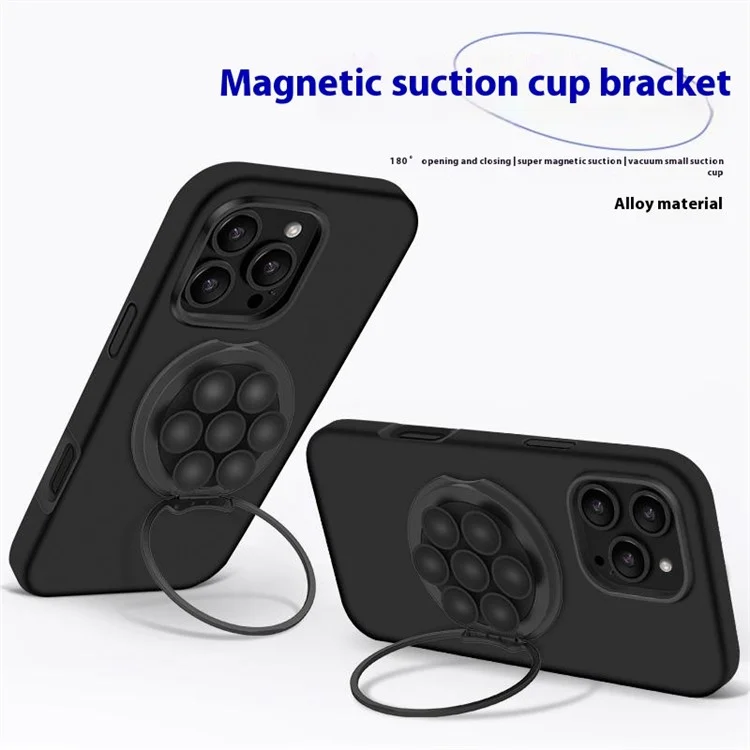 X-LEVEL Supporto Magnetico per Telefono Ruotabile con Ventosa per Dispositivi Multipli - Uso Desktop/Auto - Nero