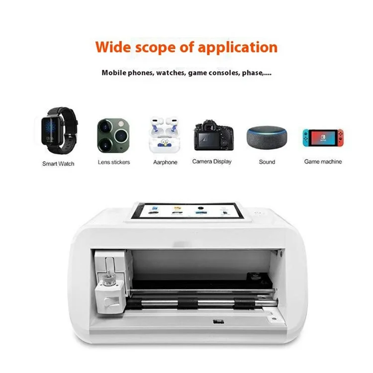 X180T Mini Automatic Film Cutting Machine 180mm Max Cutting Width Screen Protector Cutter - EU Plug