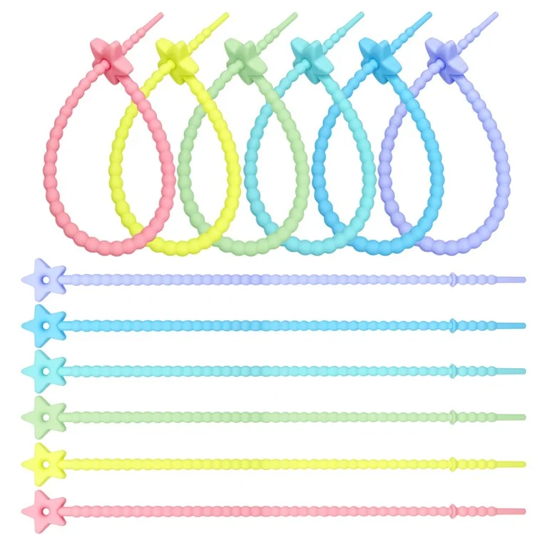 Achat en gros 22 cm Organisateur de câbles en forme d'étoile Porte-clés en silicone Accessoire DIY - Blanc