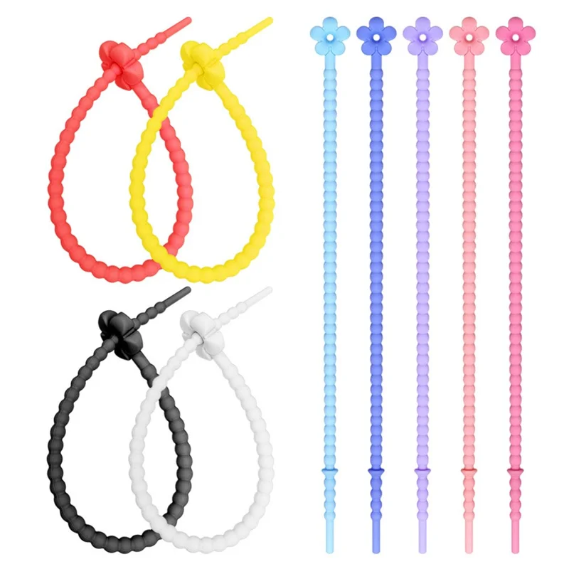 Bulk Purchasing 22cm Star Shape Cable Organizer Silicone Strap Keychain DIY Accessory - Purple