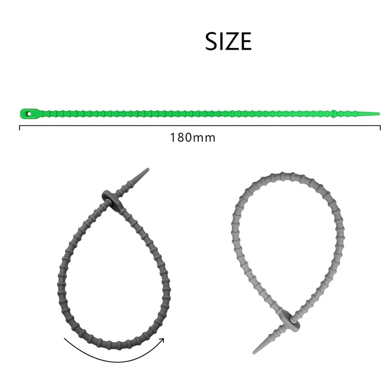 Bulk Purchasing 180mm Silicone Cable Organizer Card Tag Lanyard Tie Clothing Hangtags Accessory - Orange