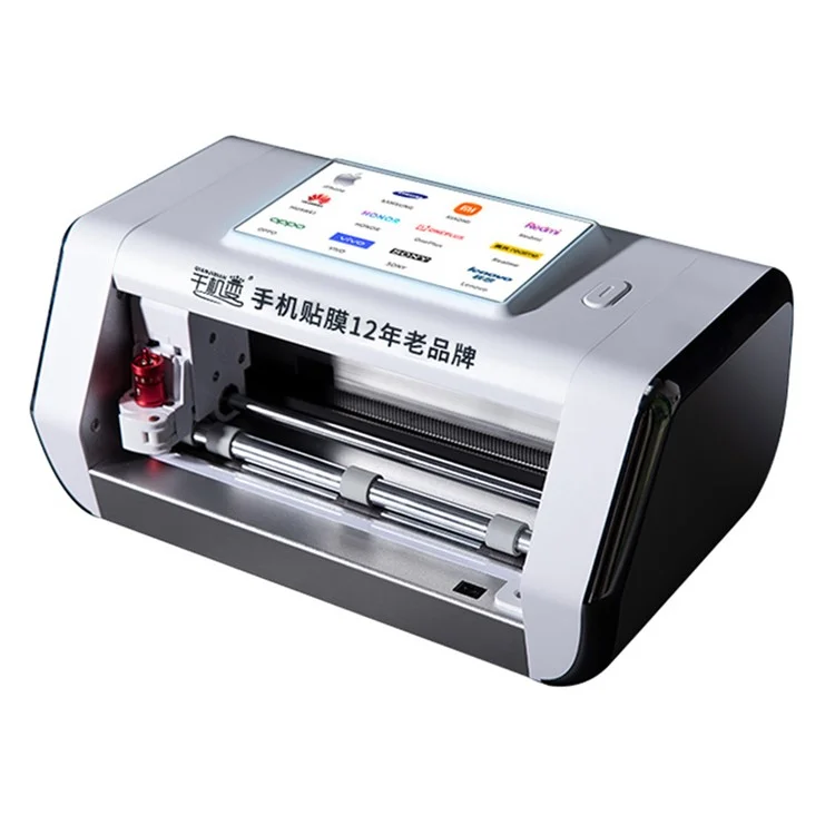 Máquina de Corte Automática de Película Protetora para Celular QIANJIBIAN - Compatível com Bluetooth, Atualização Automática de Modelo, Alimentação de Película Macia - Plugue Europeu