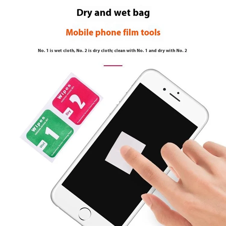 200 Pairs / Pack Alcohol Wipes Wet / Dry Cleaning Pads Screen Cleaner Dust Remover for Cell Phones, Watches, Tablets