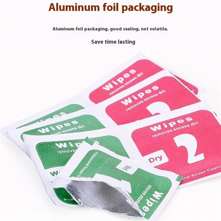 200 Pairs / Pack Alcohol Wipes Wet / Dry Cleaning Pads Screen Cleaner Dust Remover for Cell Phones, Watches, Tablets