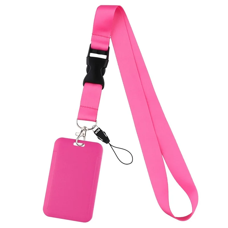 YZ681 Phone Lanyard with Card Holder Solid Color Buckle Attachment For Exhibitions / Employee Gifts / Business Giveaways - YZ681-24