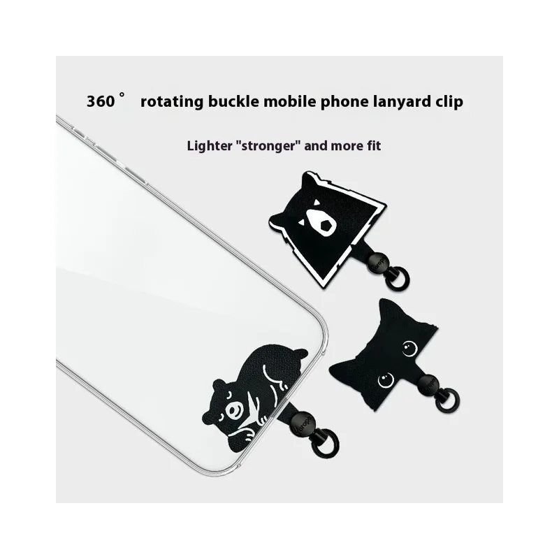 AROPE Pestaña de Colgante para Teléfono de 6,5 cm con Diseño de Dibujos Animados - Parche Universal para Funda de Móvil con Cordón - Oso