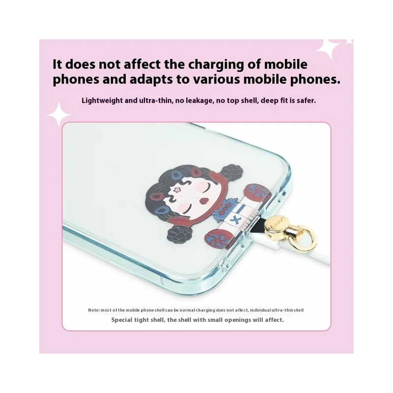 AROPE Laccetto universale per telefono con patch sottile 0,5 mm dal design cartoon - Coniglio