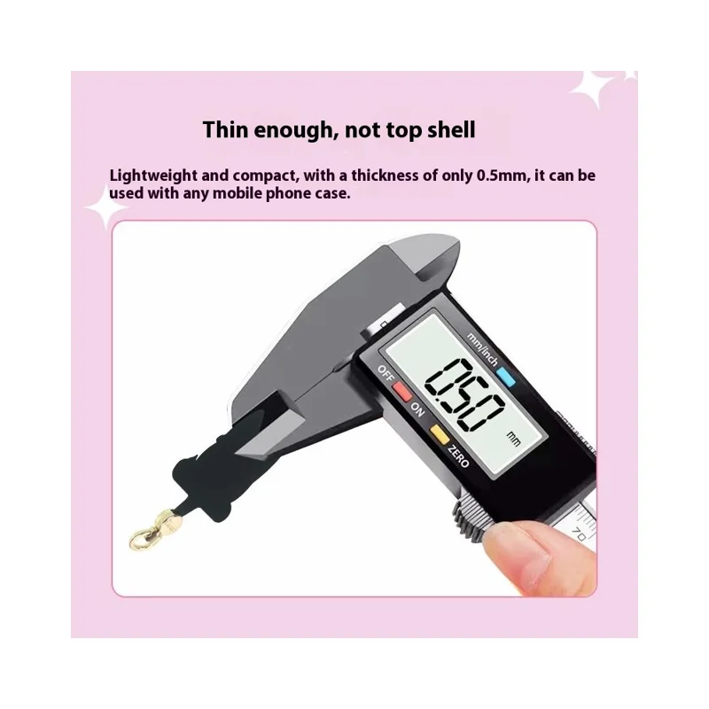 AROPE Laccetto universale per telefono con patch sottile 0,5 mm dal design cartoon - Coniglio