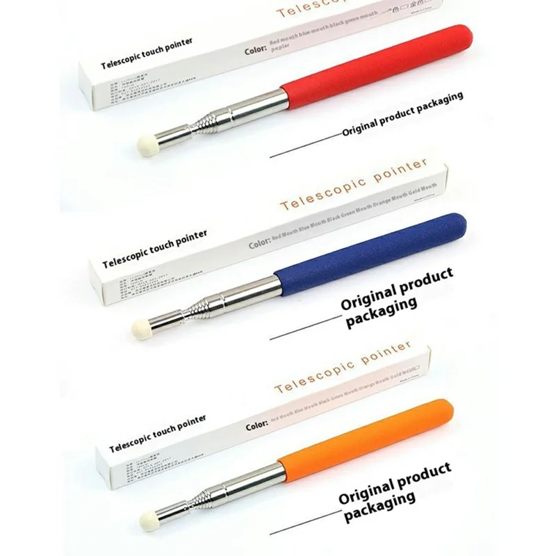 F11 1m Retractable Pointer Stick for Electronic Whiteboard Stainless Steel Teaching Wand Presentation Tool - Black