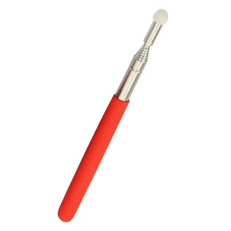 F11 1.2m Retractable Pointer Stick for Electronic Whiteboard Stainless Steel Teaching Wand Presentation Tool - Red