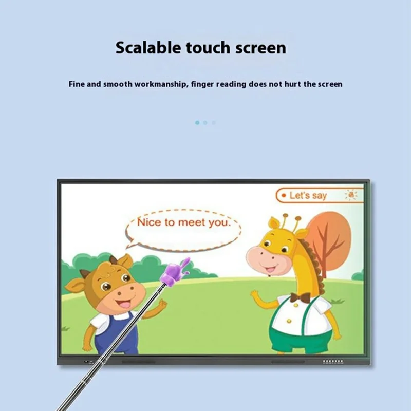 Stainless Steel Teaching Pointer Finger Design Teaching Stick Telescopic Rod Finger Reading Stick - Pink