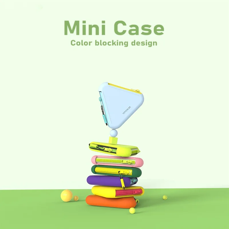 YOYOISLES Air2 EVA Mini Bolsa de Almacenamiento Portátil con Diseño de Doble Cremallera, Funda Blanda Antichoque - Amarillo Brillante 221