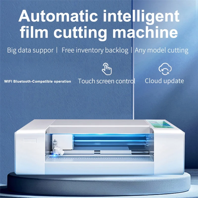 Máquina de Corte de Filme Totalmente Automática com Tela Sensível ao Toque, Compatível com Bluetooth / Conexão Wi-Fi para Filmes Flexíveis