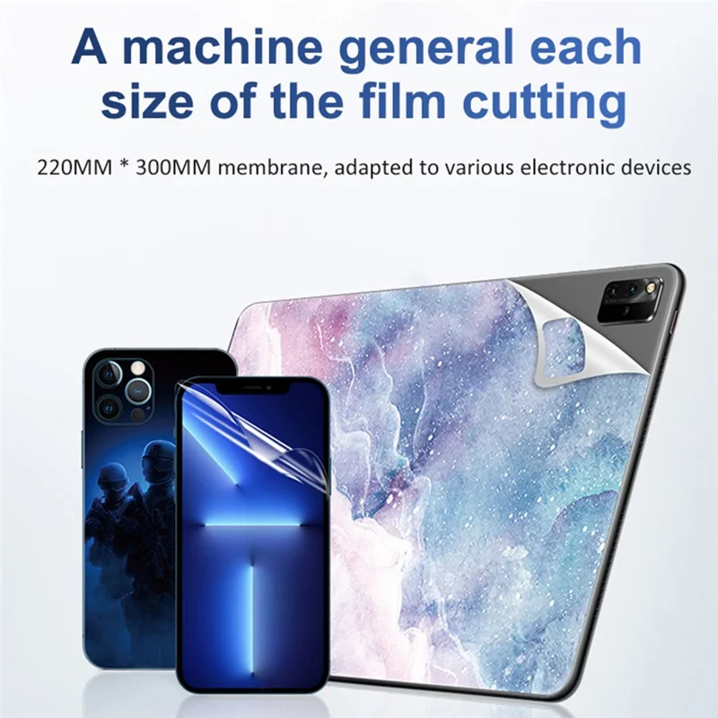 Máquina de Corte de Filme Totalmente Automática com Tela Sensível ao Toque, Compatível com Bluetooth / Conexão Wi-Fi para Filmes Flexíveis