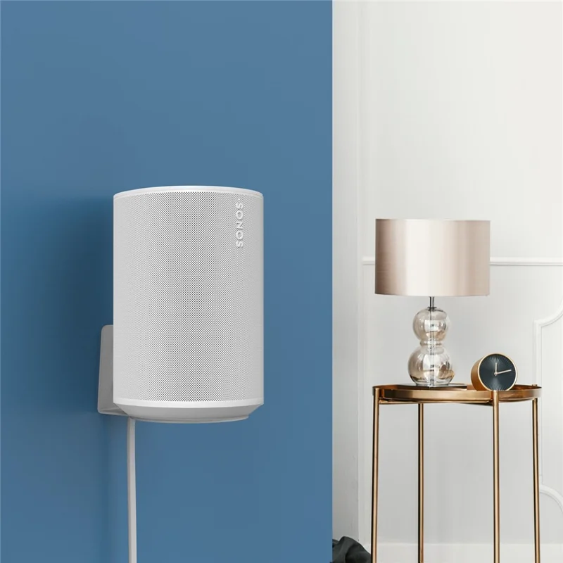 2Pcs for Sonos Era 100 Metal Wall Mount Bracket Space Saving Speaker Holder - White