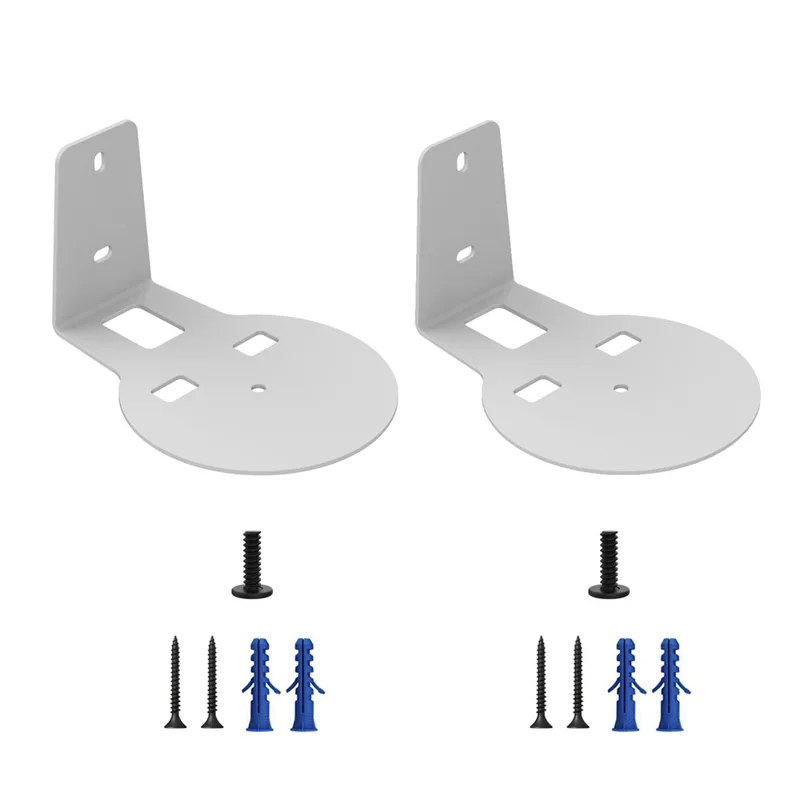 2Pcs for Sonos Era 100 Metal Wall Mount Bracket Space Saving Speaker Holder - White