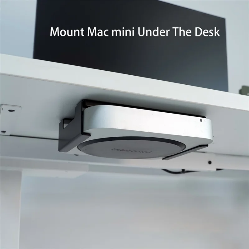 For Mac mini M1 / M2 Under Desk Monitor Back Mount Bracket Space Saving Metal Storage Rack