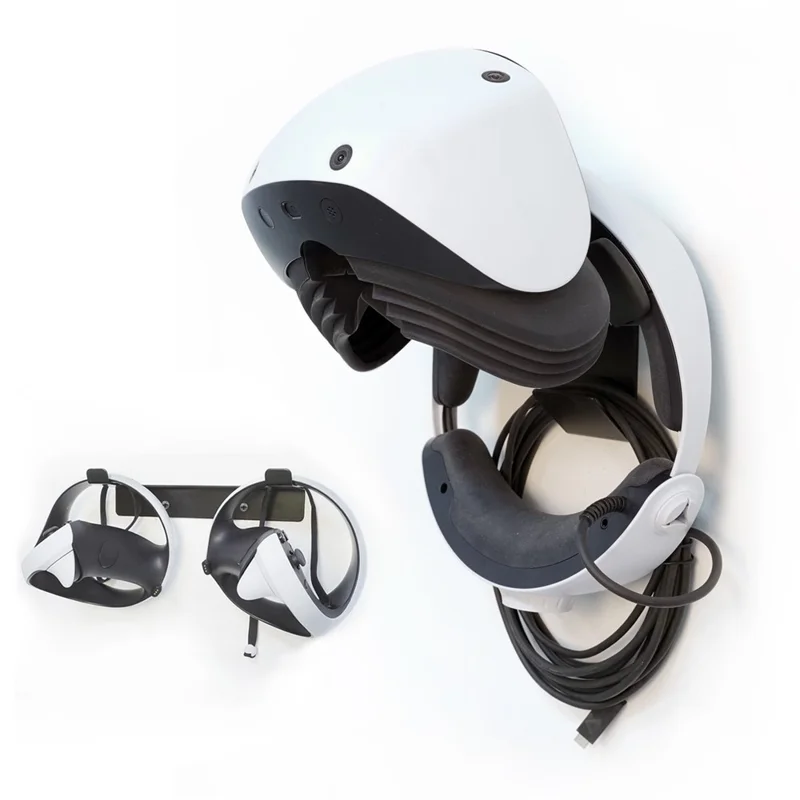 Supporto a parete in metallo MONZLTECK per PlayStation VR2 / VR Headset + Supporto per Controller a Mano