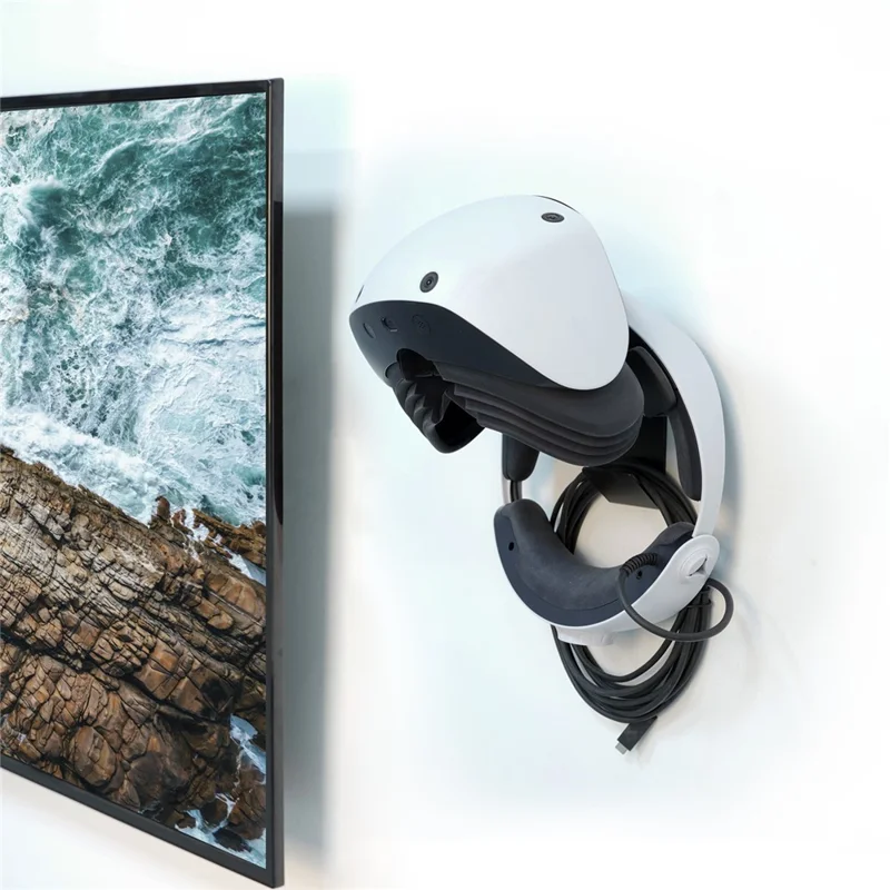 Supporto a parete in metallo MONZLTECK per PlayStation VR2 / VR Headset + Supporto per Controller a Mano