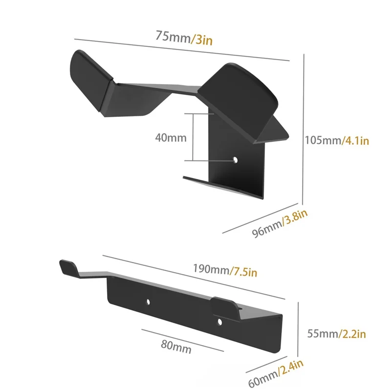 Supporto a parete in metallo MONZLTECK per PlayStation VR2 / VR Headset + Supporto per Controller a Mano