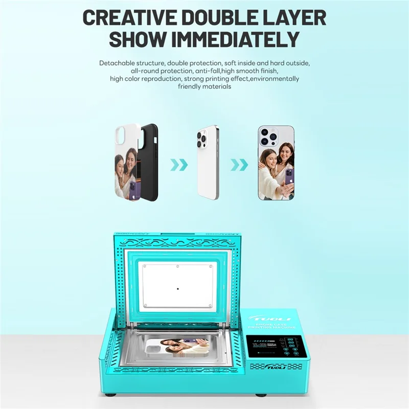 TUOLI TL-X9 Phone Case Heat Transfer Film Press Machine Sublimation Case Heat Press Device, EU Plug