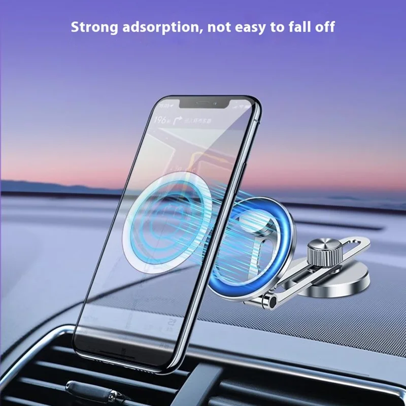 Magnetic Sticker for MagSafe Wireless Charging CD Texture Phone Case Magnet Ring Conversion Kit - Dark Purple