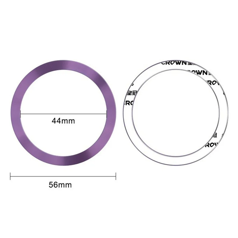 Magnetic Sticker for MagSafe Wireless Charging CD Texture Phone Case Magnet Ring Conversion Kit - Dark Purple