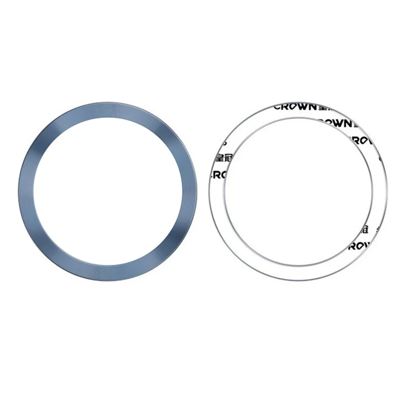 Magnetische Aufkleber für MagSafe Wireless Charging CD-Textur Handyhülle Magnet-Ring Umrüstset - Marineblau