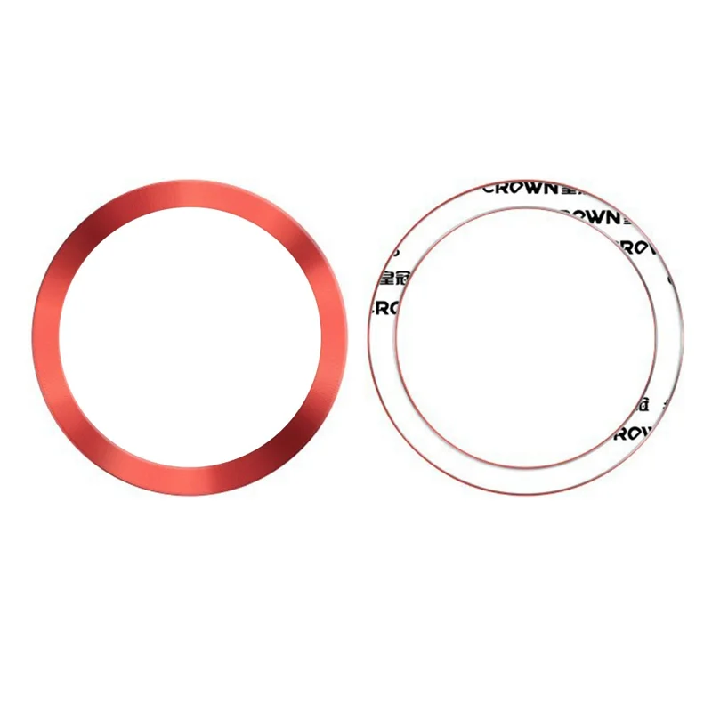 Magnetic Sticker for MagSafe Wireless Charging CD Texture Phone Case Magnet Ring Conversion Kit - Red