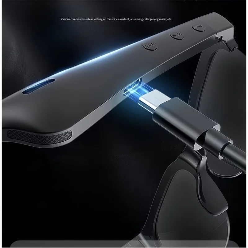 UV Protection Smart Sunglasses with Noise Reduction Bluetooth-compatible Earphones Music Eyeglasses