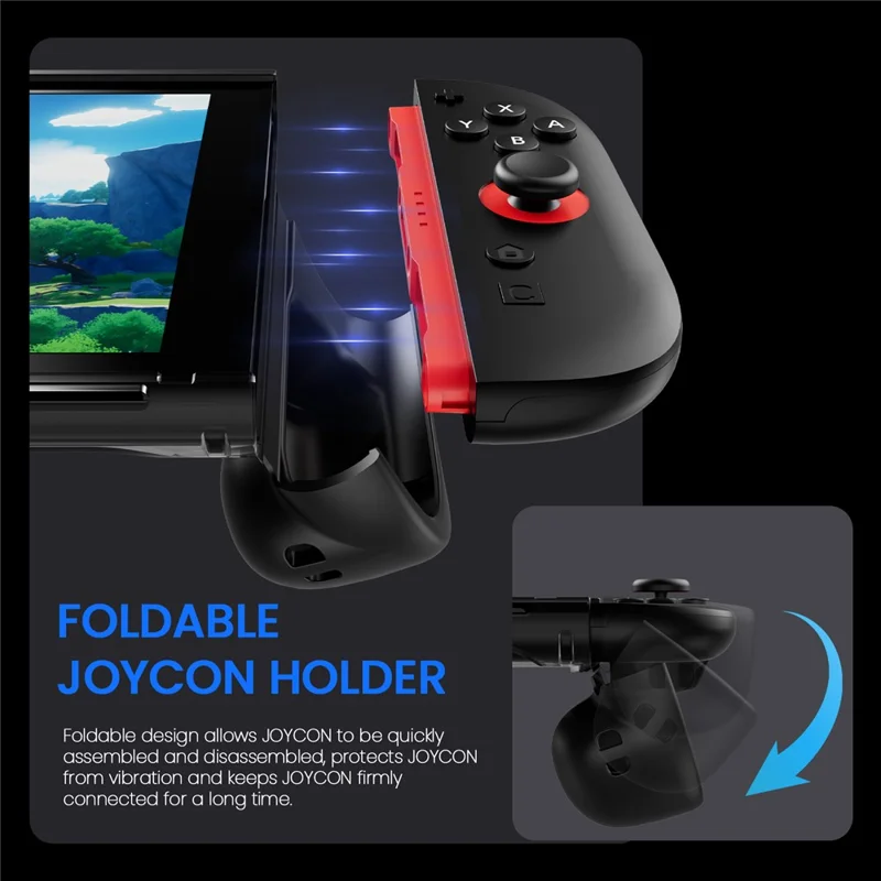 For Nintendo Switch 2 Game Console Transparent Case  TPU + PC Protective Cover - Black