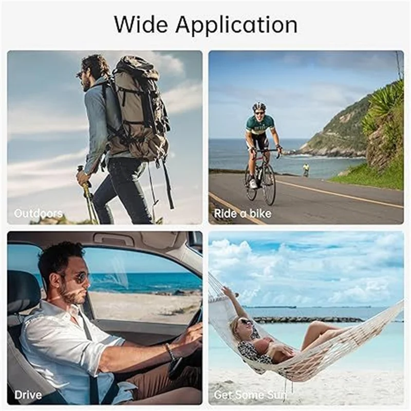 1 Pair Polarized Lenses Replacement For Ray-Ban Meta Wayfarer RW4008 Smart Eyewear Attachment - Gradient Brown