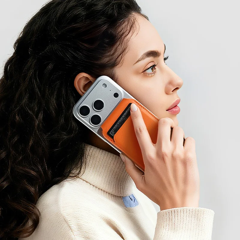 MARK RYDEN MR21 RFID Blocking Magnetic Card Bag Phone Kickstand Ultra Thin Card Holder Compatible with MagSafe - Nero