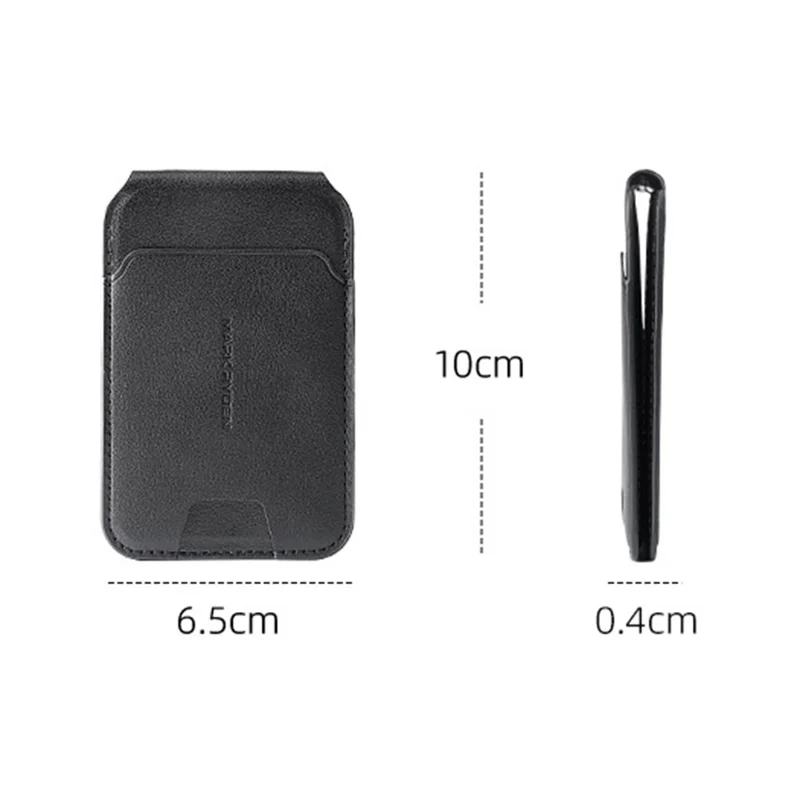 MARK RYDEN MR21 RFID Blocking Magnetic Card Bag Phone Kickstand Ultra Thin Card Holder Compatible with MagSafe - Nero