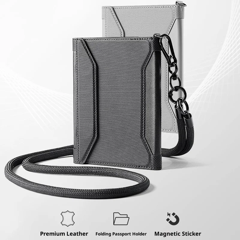 MARK RYDEN MR604 Multi-Function Passport Holder / Travel Document Organizer Card Wallet for Travel / Outdoor - Grey