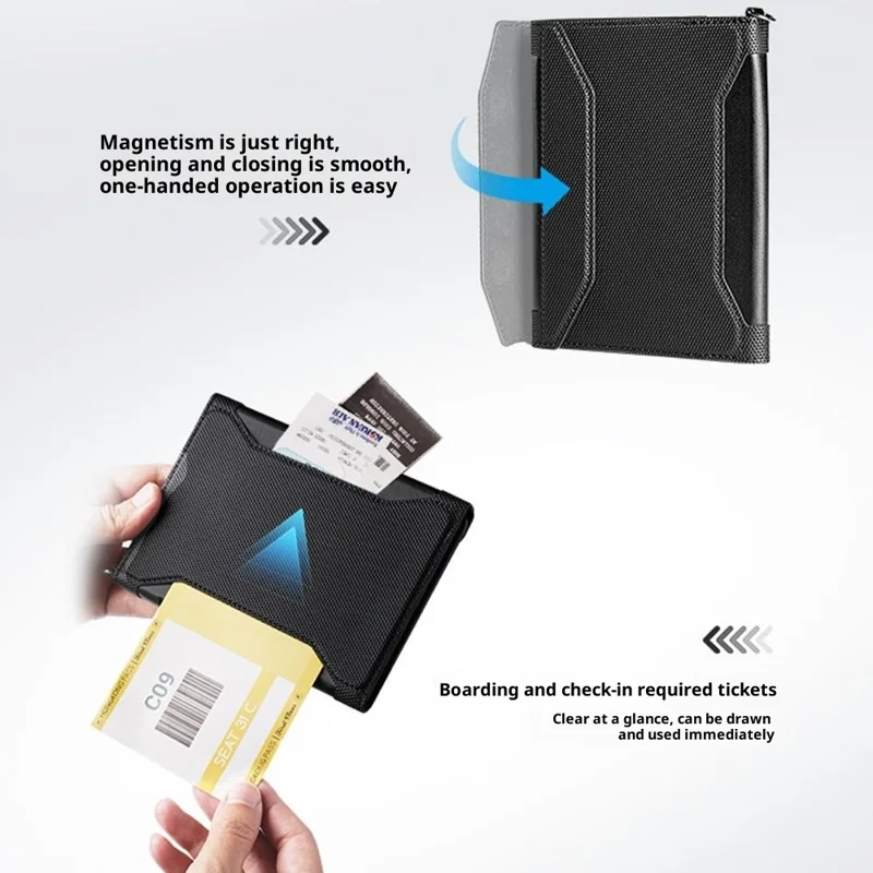 MARK RYDEN MR604 Multi-Function Passport Holder / Travel Document Organizer Card Wallet for Travel / Outdoor - Grey