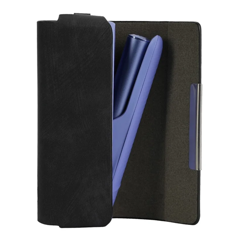 Per IQOS Iluma / Iluma i Custodia di trasporto Matte Vintage Leather E-Cigarette Cover con gancio per appendere - Nero