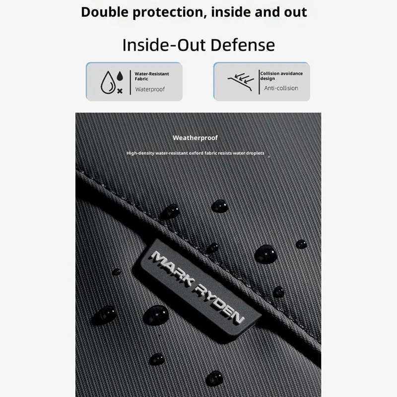 MARK RYDEN MR-208 For 15.6 Inch Laptop Briefcase Oxford Fabric Shockproof Horizontal Handheld Notebook Bag