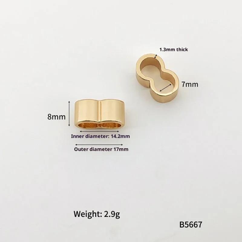 8mm 8-Shape Metal Adjuster Buckle for Phone Lanyard, Anti-slip Strap Loop Sleeve