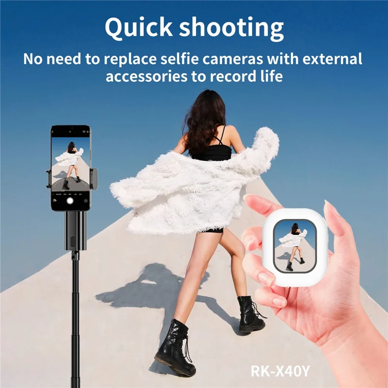 RK-Y40Y 2 Zoll Mini Mobile Screen Mirroring Gerät Magnetische Telefon Projektor Drahtloses Casting für Mobiltelefone - Weiß