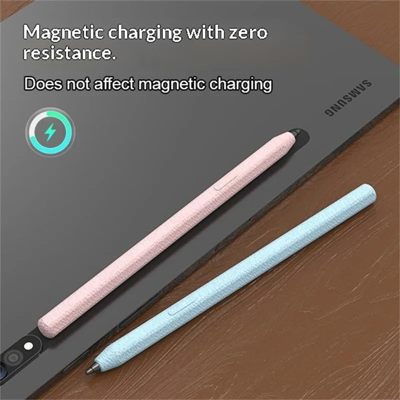 LOVE MEI لجهاز Samsung Galaxy Tab S11 قلم S غطاء سيليكون بتصميم نسيج جلد - أسود