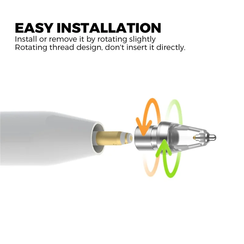 AHASTYLE WG155 2 Stk. Verschleißfeste Spitzen für Apple Pencil Pro / Pencil (USB-C) / 2. / 1. Generation Ersatzminen