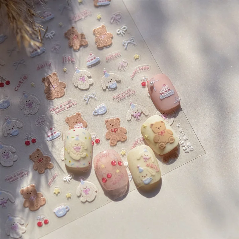 Cartoon-geprägte DIY-Handyhülle-Aufkleber, individuelle dekorative Abziehbilder für Smartphone-Hüllen - Kleine Katze