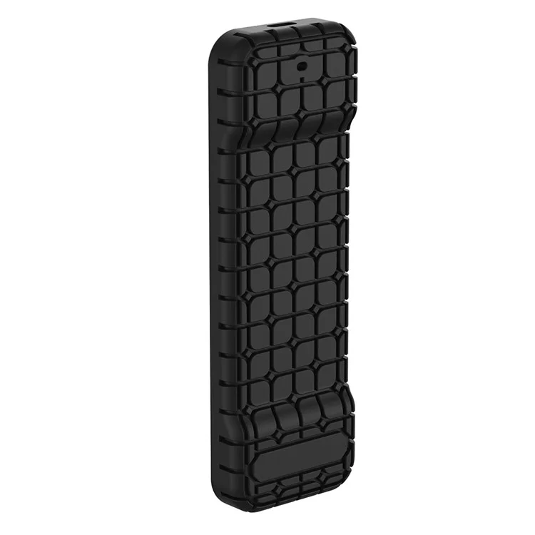 Grid Pattern Anti-slip Silicone Shockproof Case for Apple TV 4K 5th/4th Gen Remote Controller - Black