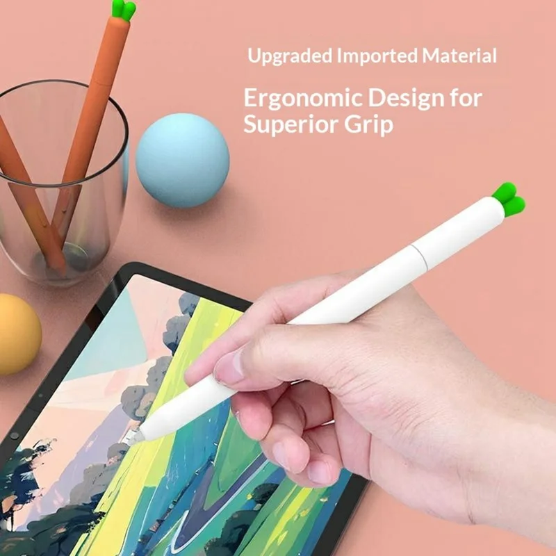 LOVE MEI For Samsung Galaxy Tab S11 / S11 Ultra S Pen Sleeve Carrot-Shaped Stylus Protective Case - Orange