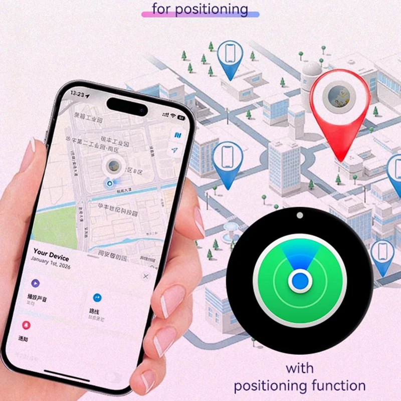 1.69 Inch 6 Color E-Paper Badge High Definition Round Display NFC Electronic Name Tag Customizable DIY Image